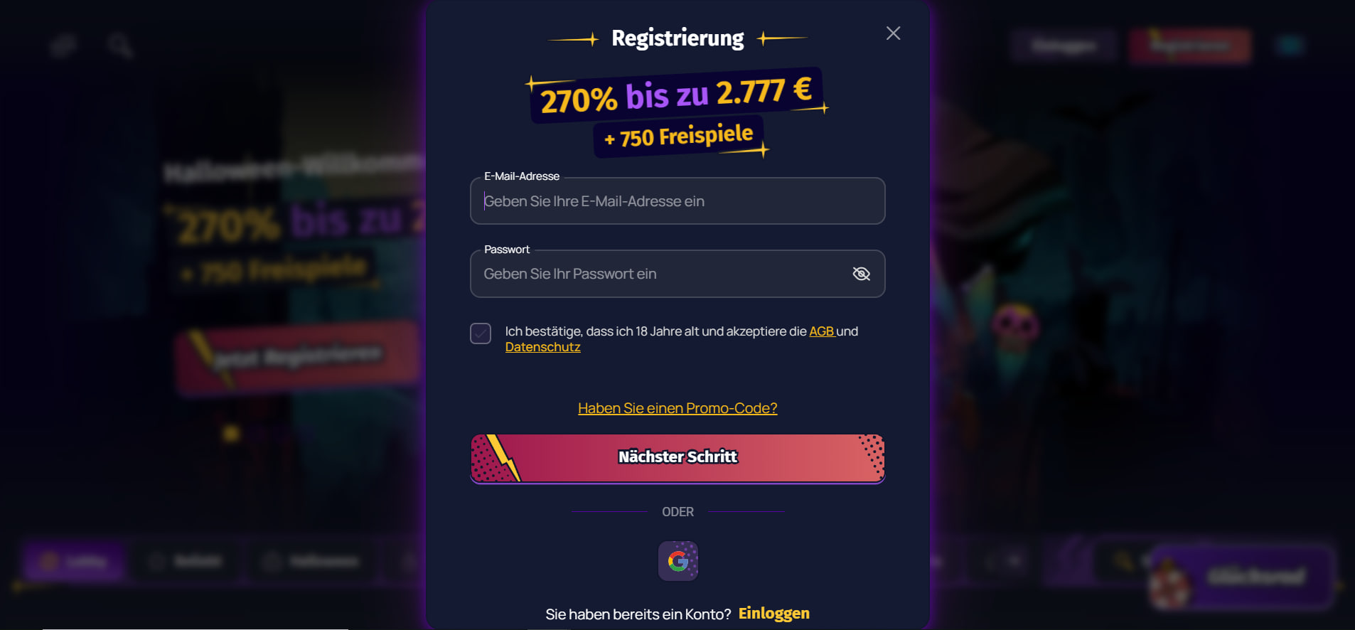 Spin Lander Casino Login and Registration